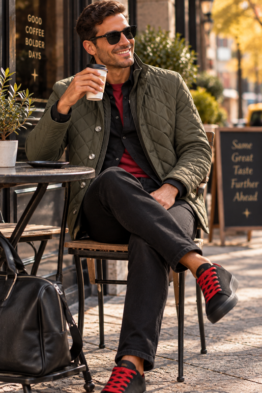 Italian Dual-Layer Quilted Nylon Jacket - Gray