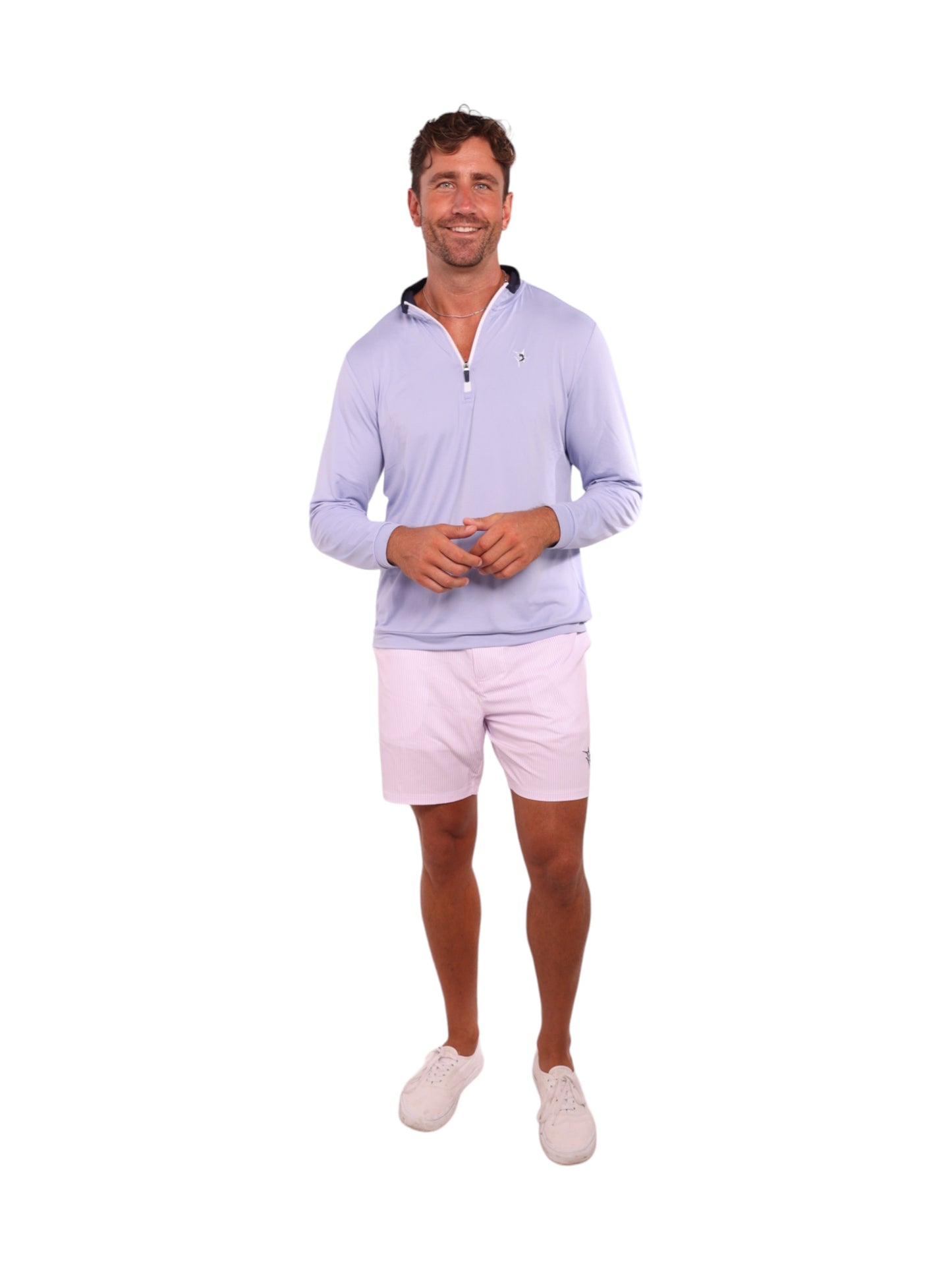 Long Beach Quarter Zip Ultra Soft Lightweight (Grey)