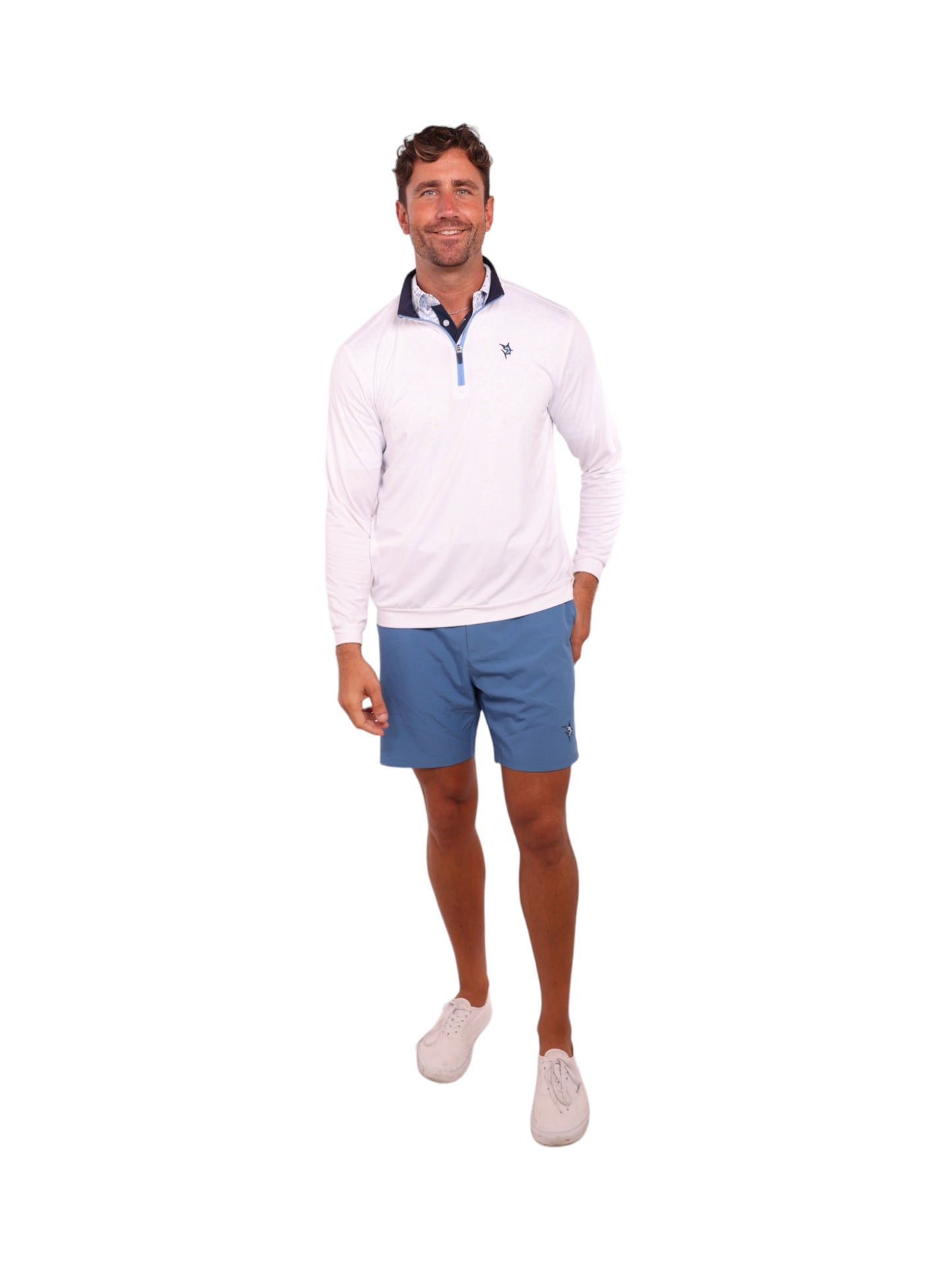Long Beach - White Quarter Zip