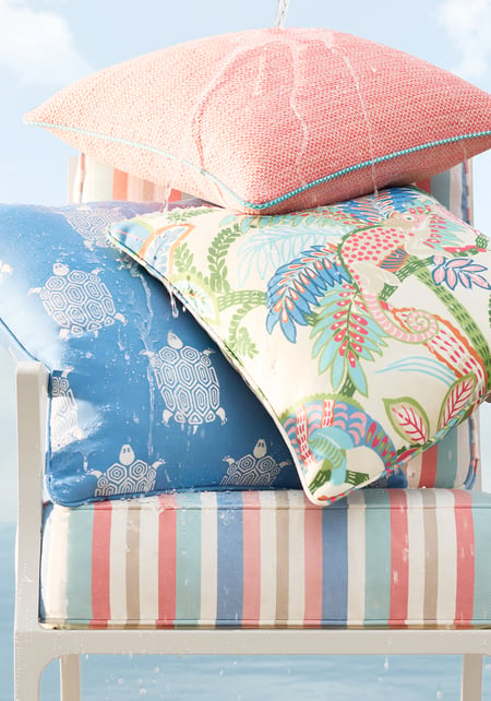 Iggy Performance Pillow Cover in Ivory - Indoor / Outdoor Pillow
