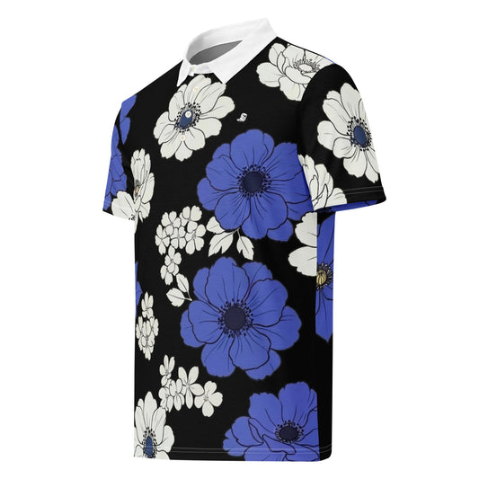 Midnight: Black Tee Blossom | Polo Shirt (slim fit)