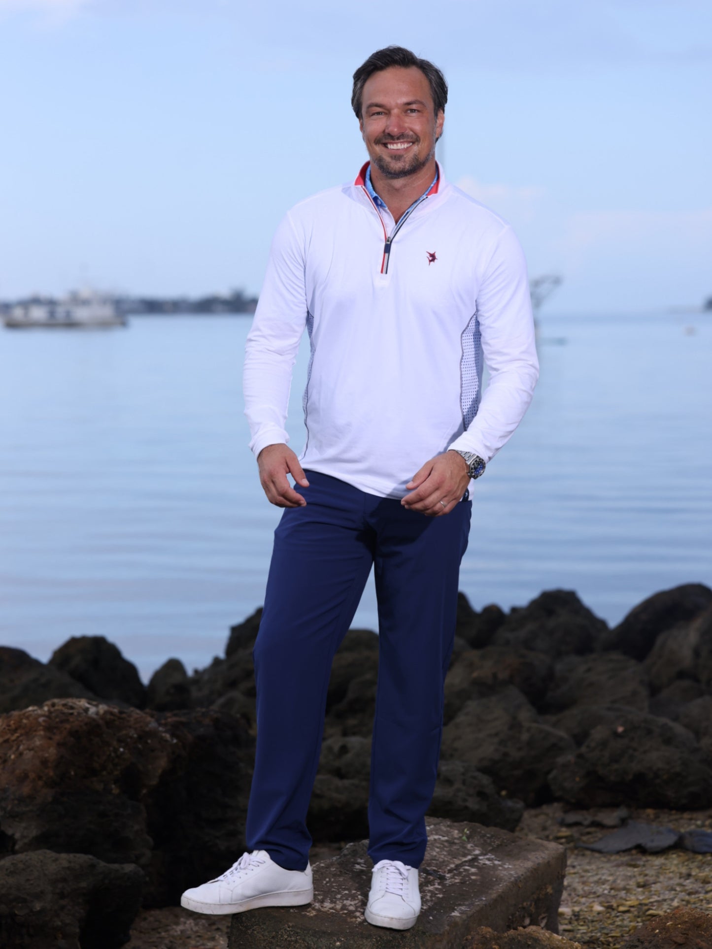 Monterey Performance Quarter Zip (White)