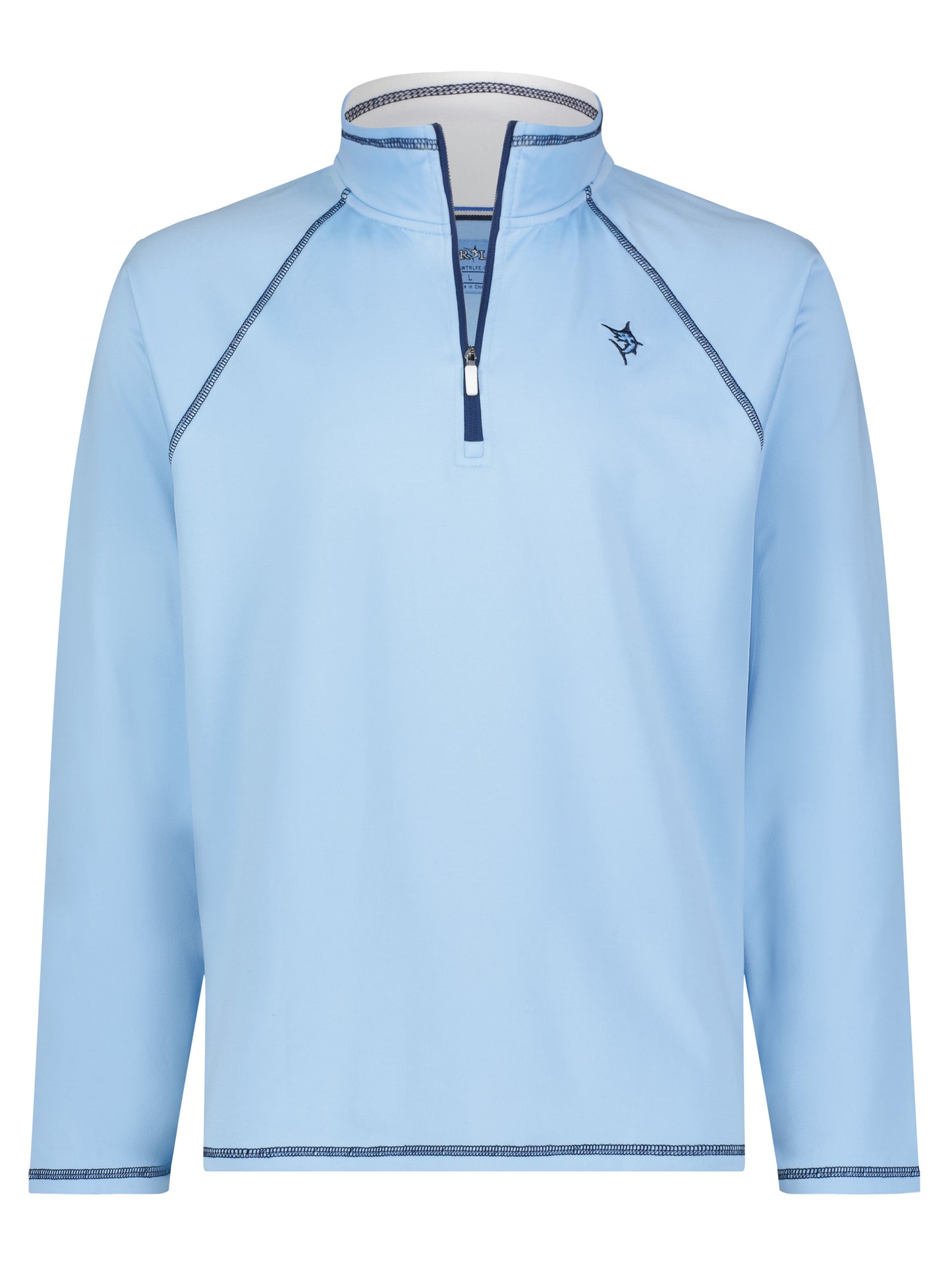 New Harbor Quarter Zip Effortless Comfort (Pale Blue)