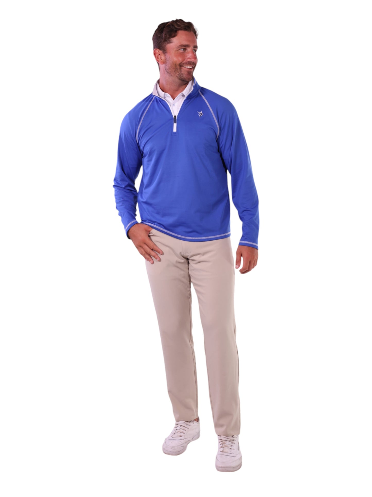 New Harbor Quarter Zip Effortless Comfort (Royal Blue)
