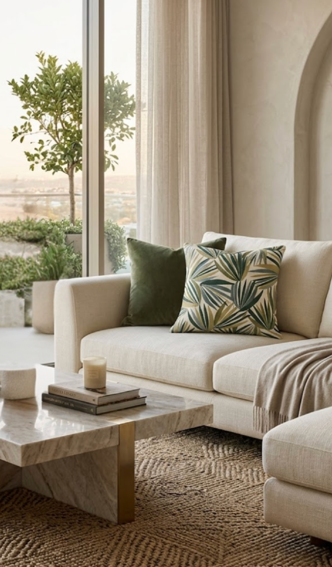 Palmetto Pillow Cover in Verdigris
