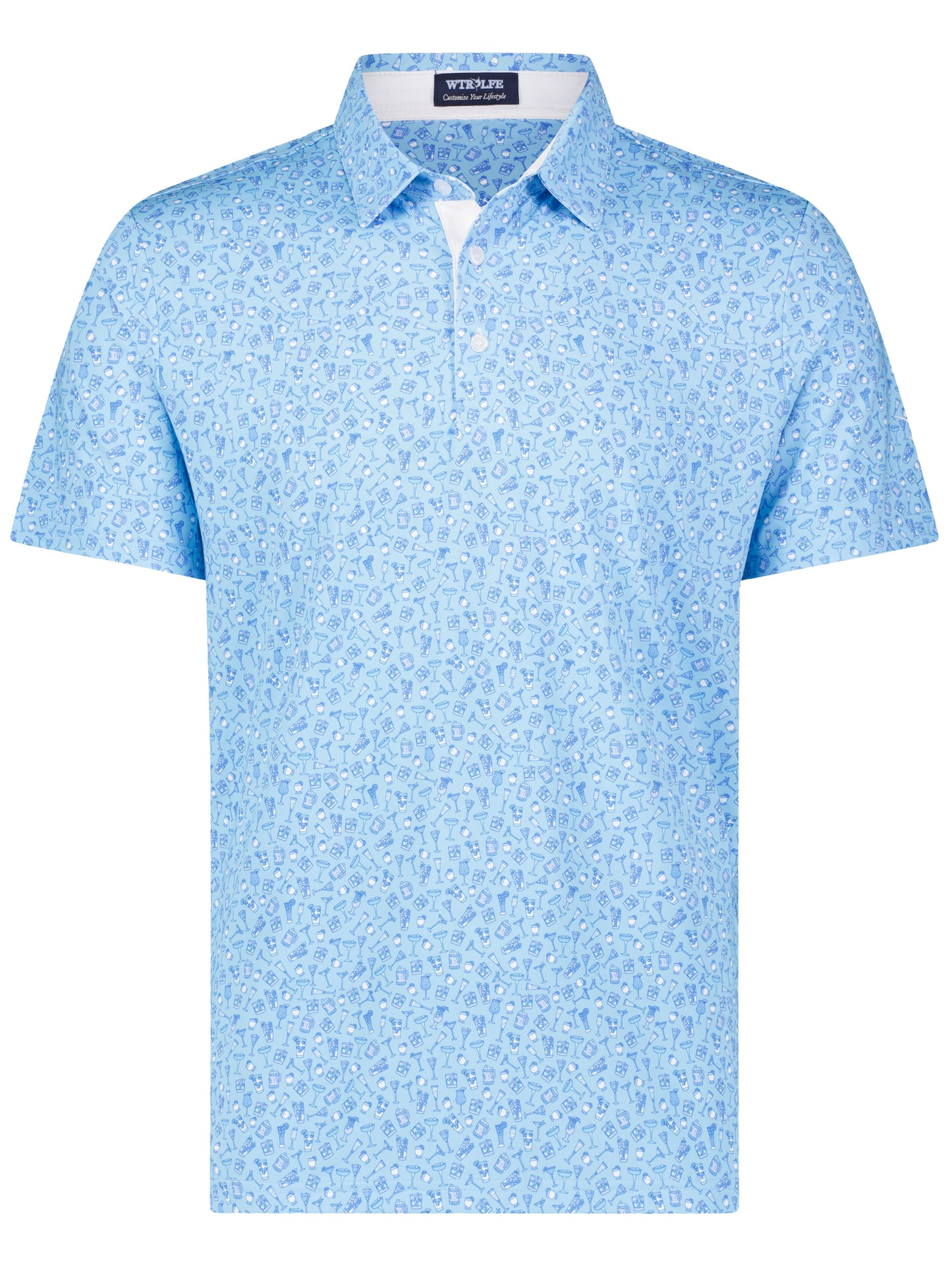 Spirits Cocktail Print Polo