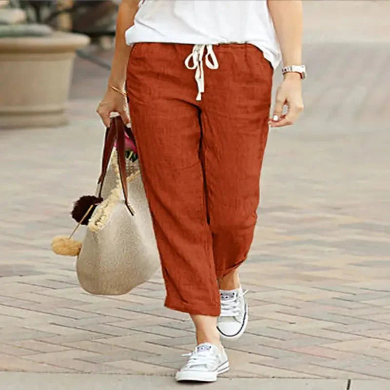 Cotton Wide Leg Pants – High Waist Streetwear Baggy Trousers