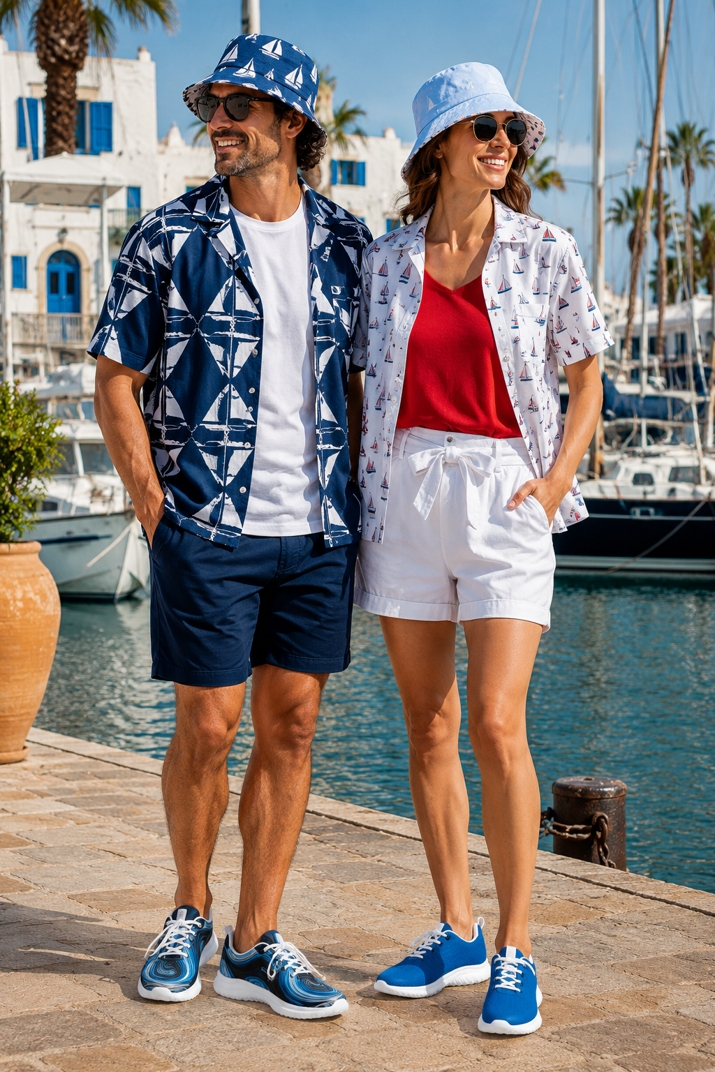 Moroccan Sailboat - Reversible bucket hat