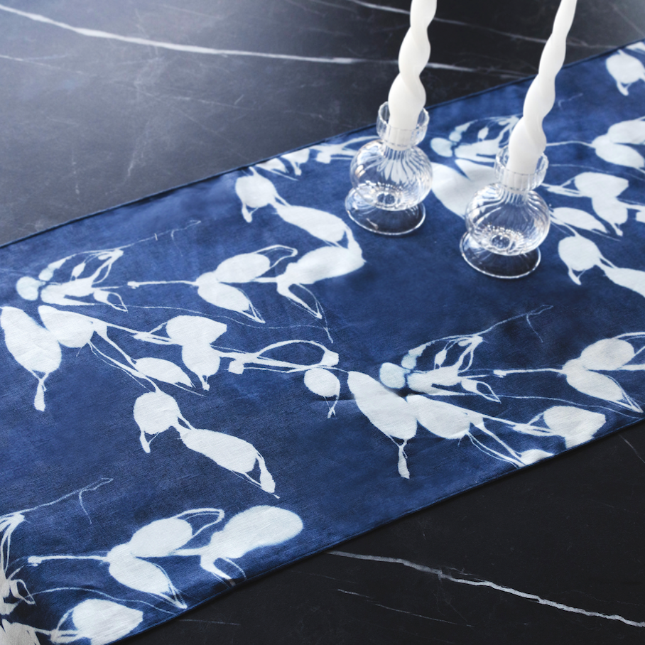Porto Print in Indigo Runner