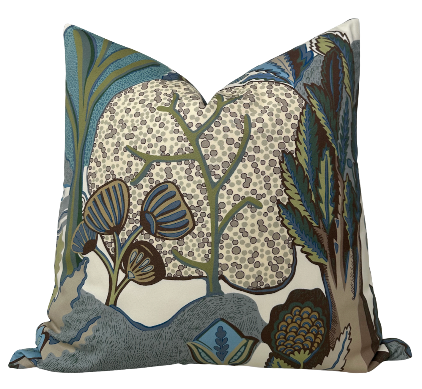 Albero Pillow Cover in Sage and Beige