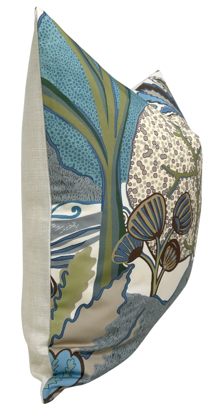 Albero Pillow Cover in Sage and Beige