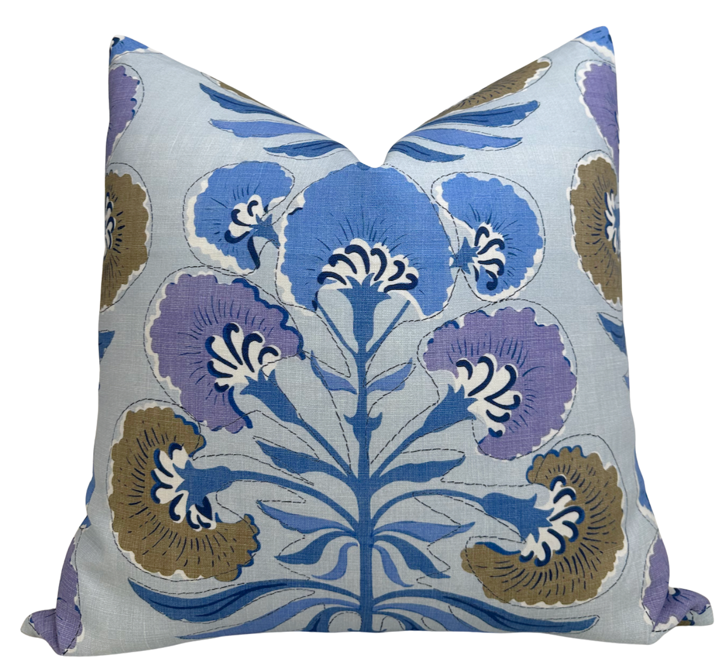 Tybee Tree Pillow Cover in Lavender and Blue