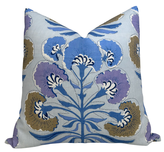 Tybee Tree Pillow Cover in Lavender and Blue