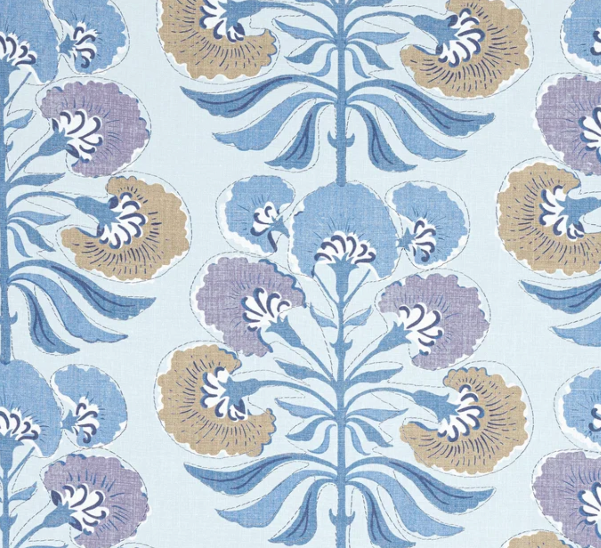 Tybee Tree Pillow Cover in Lavender and Blue