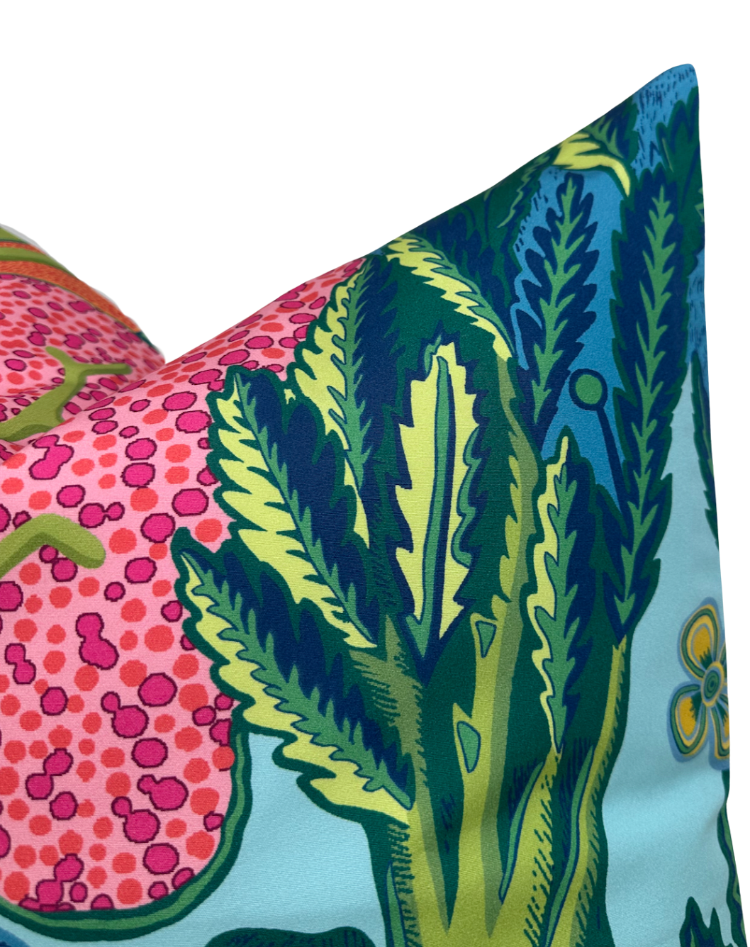 Albero Floral Pillow Cover in Blue