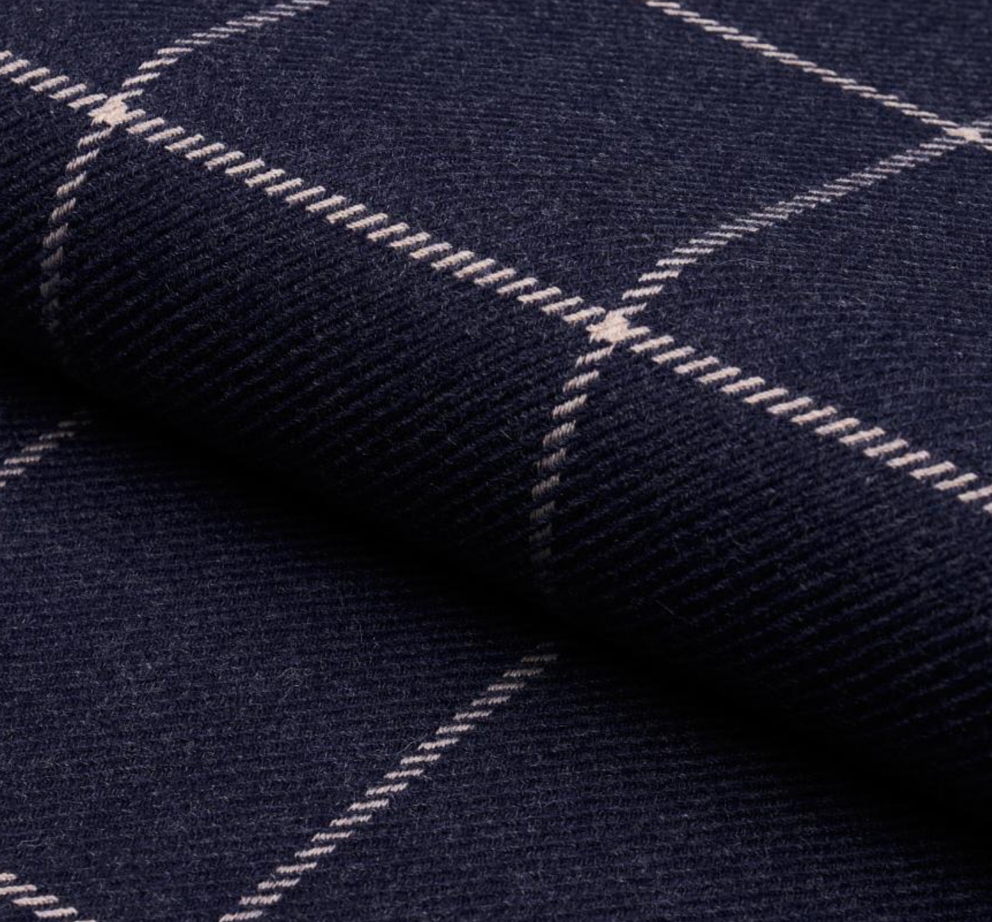 Bancroft Wool Pillow Cover in Navy Blue