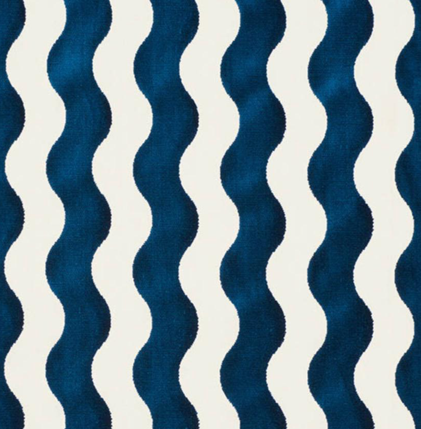 Wave Velvet Pillow Cover in Navy Blue