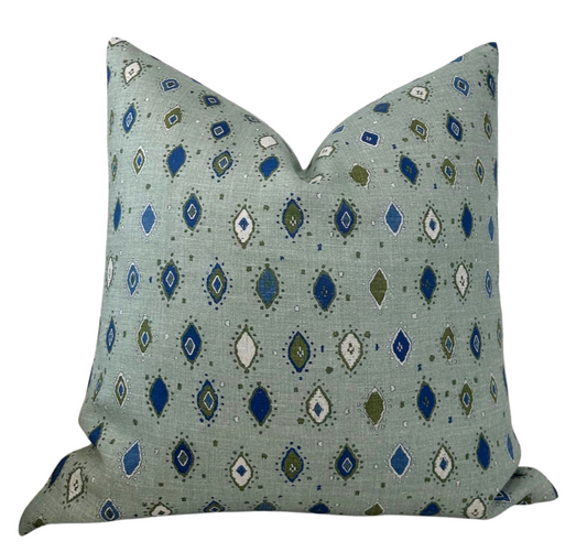 Oona Pillow Cover in Ocean Indigo