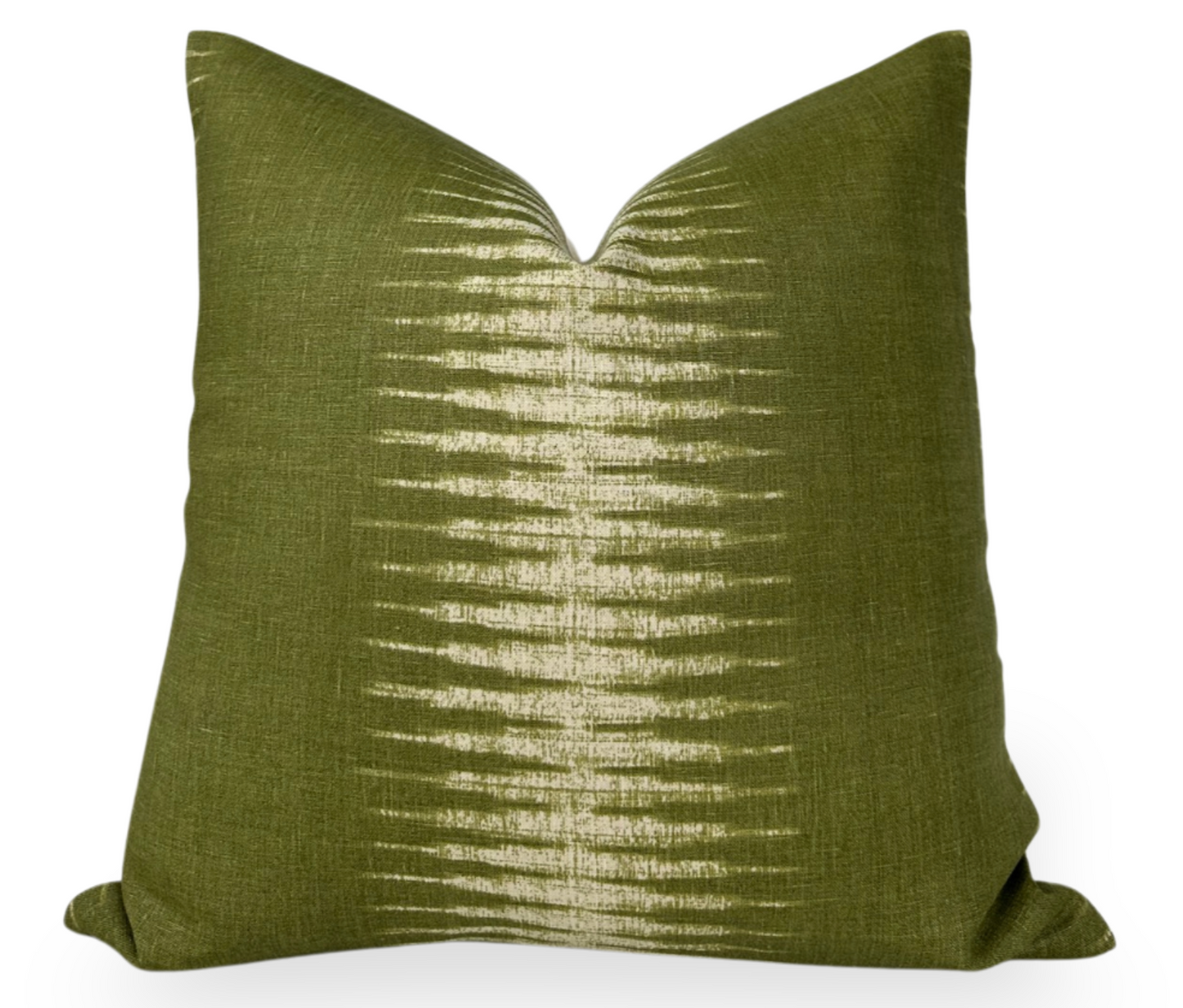 Ikat Pillow Cover in Olive Green