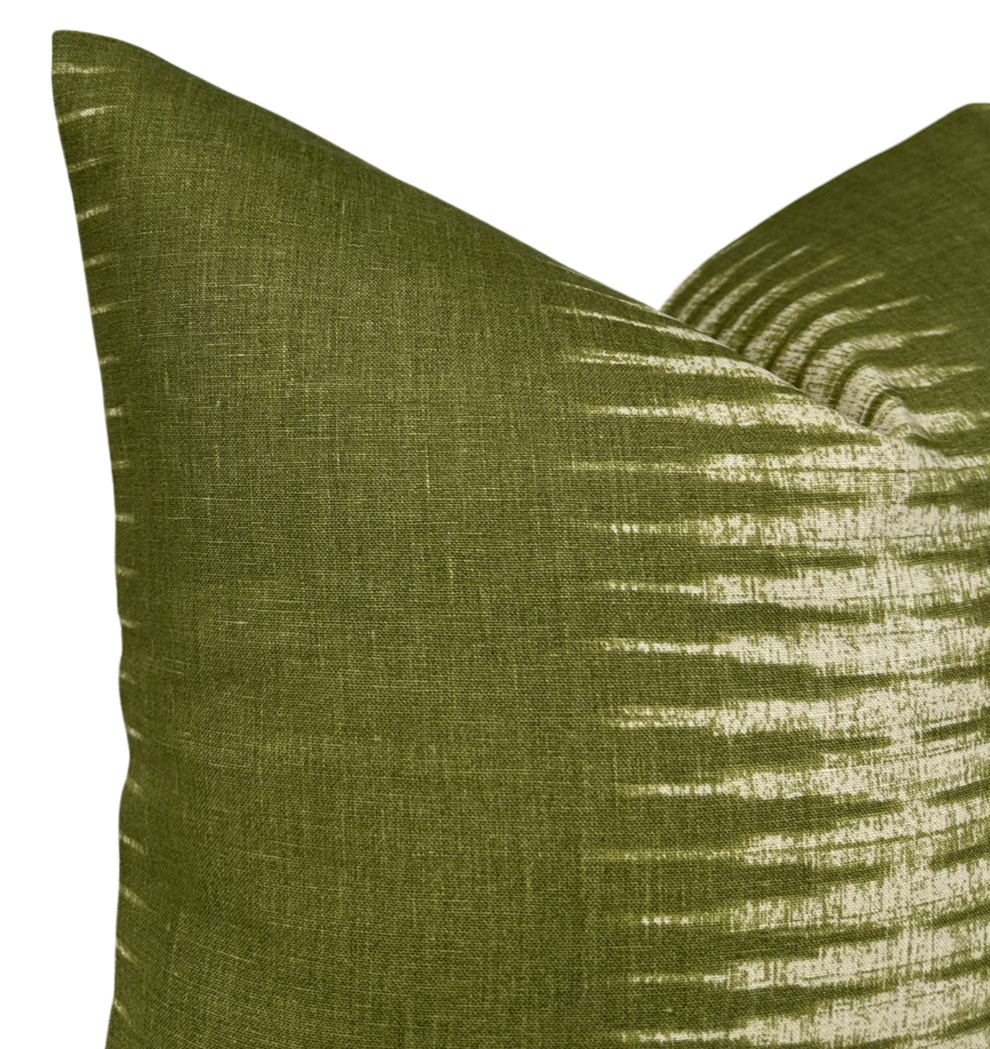 Ikat Pillow Cover in Olive Green