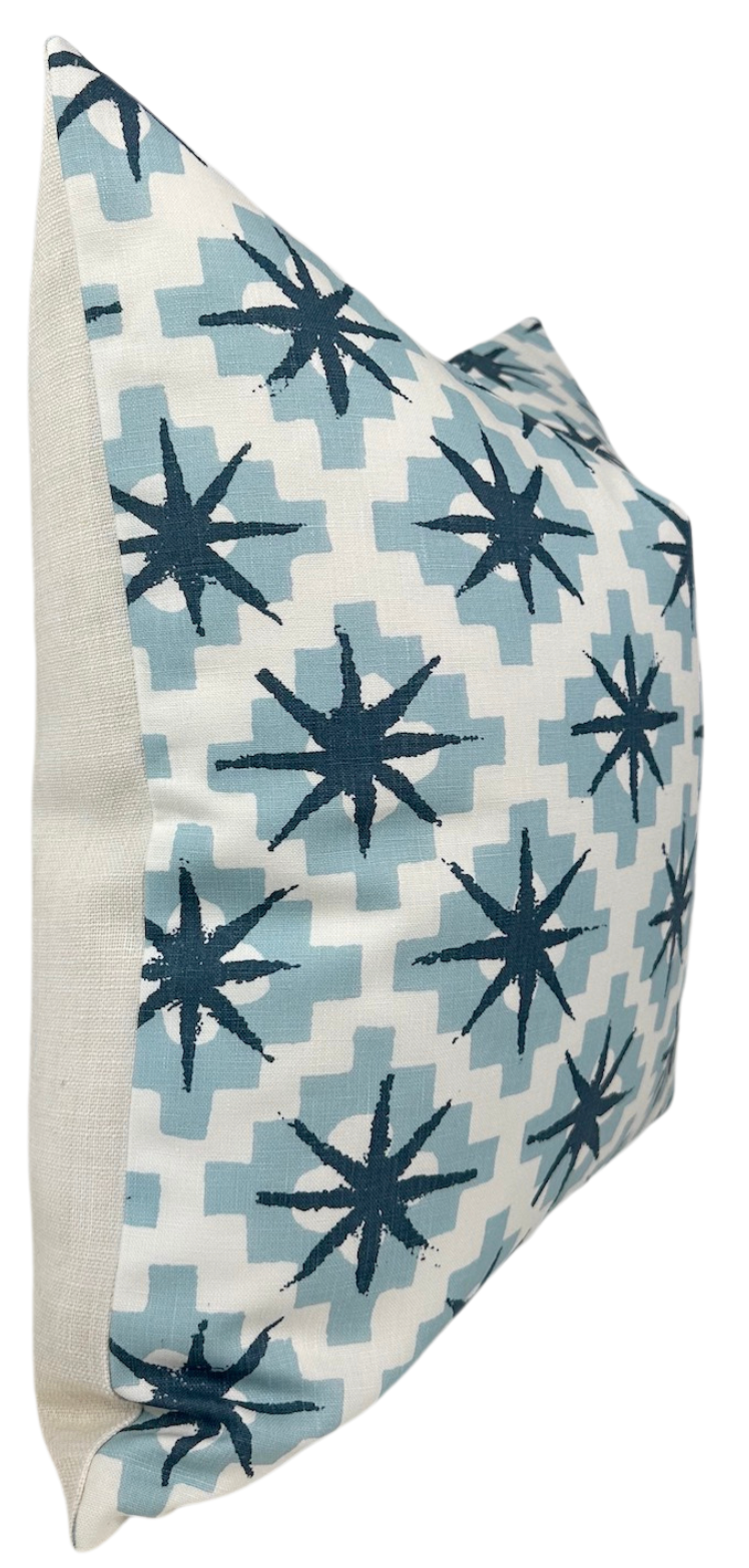 Starburst Pillow Cover in North Blue/Blue