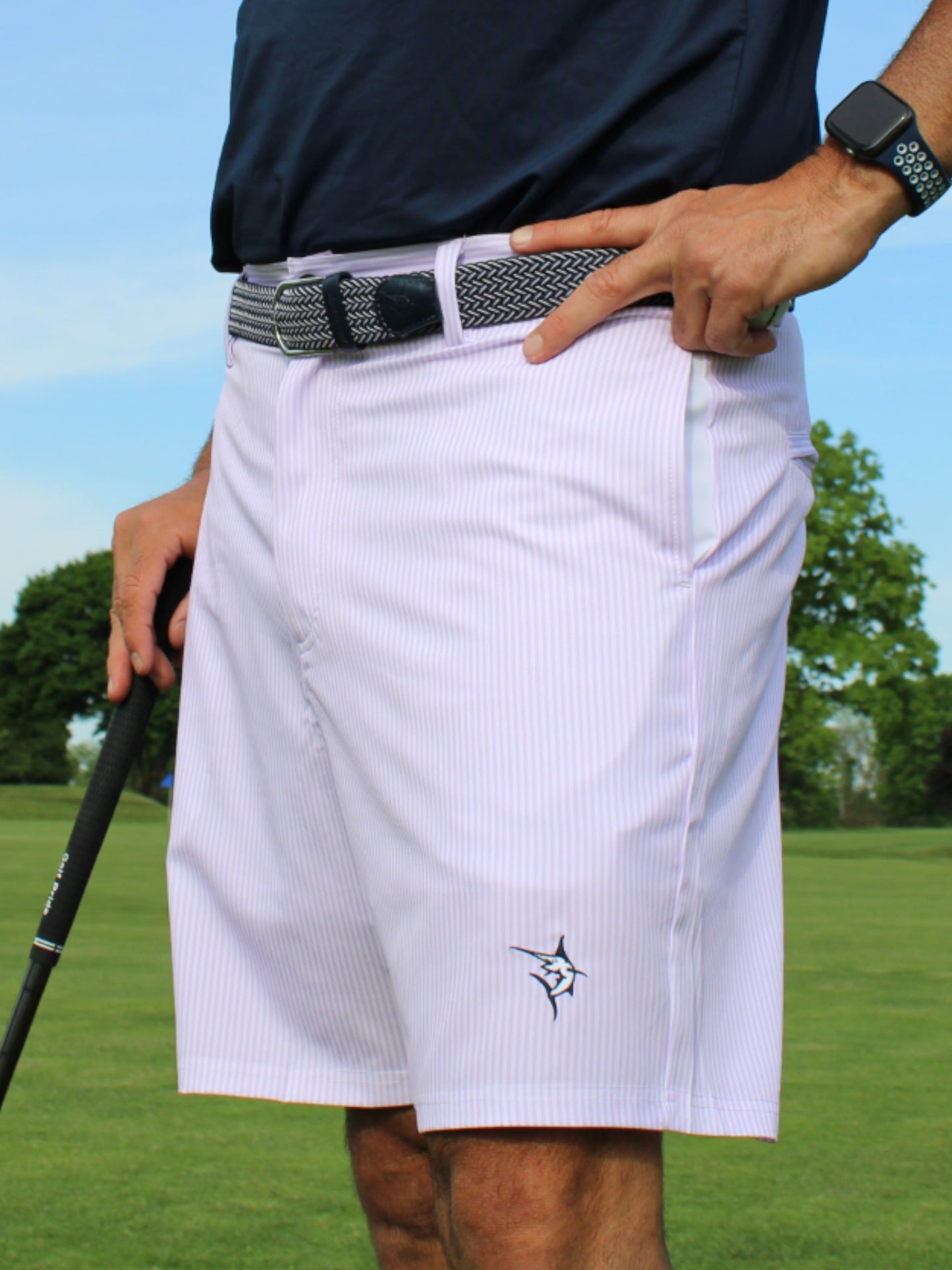 Freeport Shorts - Lavender Seersucker