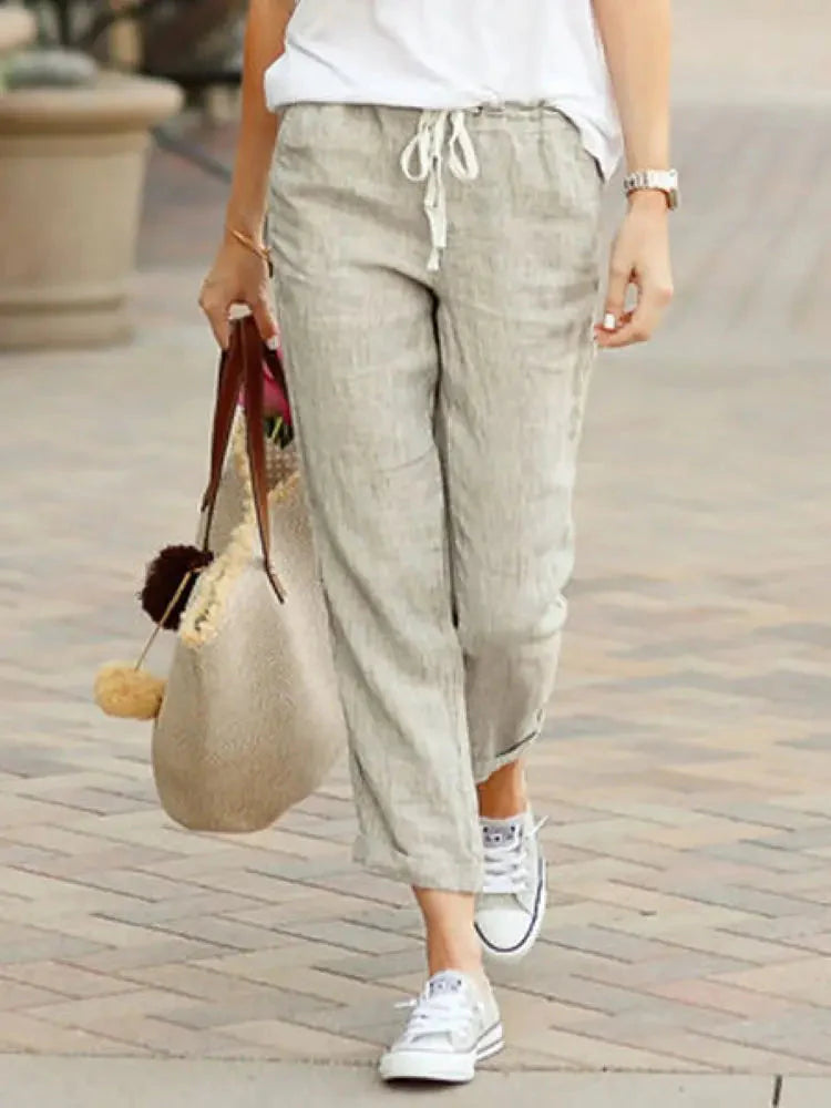 Cotton Wide Leg Pants – High Waist Streetwear Baggy Trousers