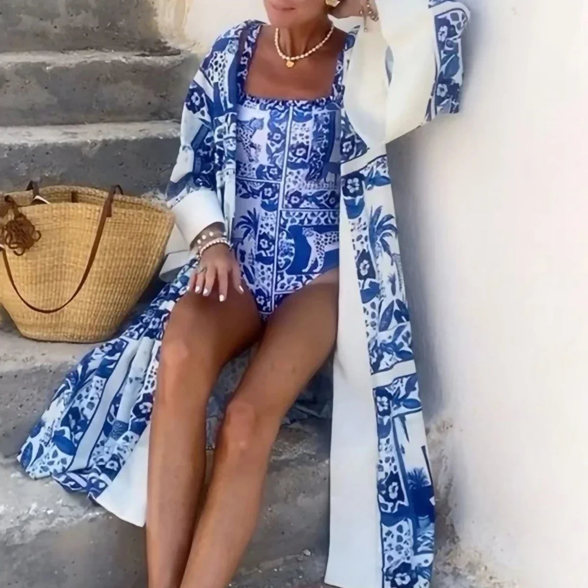 Vacay luxury two-piece swimsuit with cover up