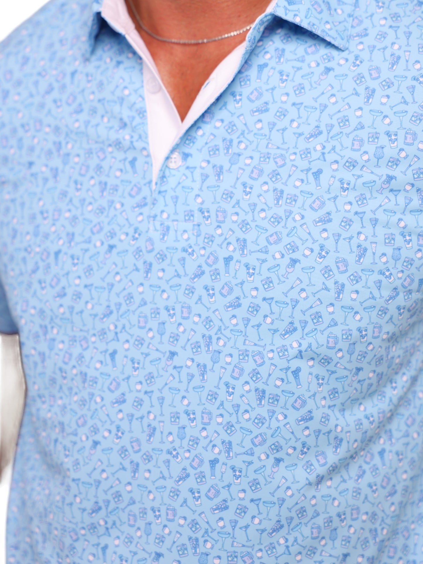 Spirits Cocktail Print Polo