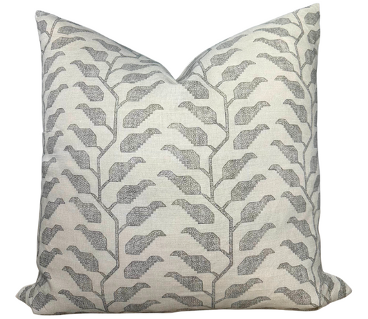 Folio Pillow Cover in Graphite, Susan Connor Textiles