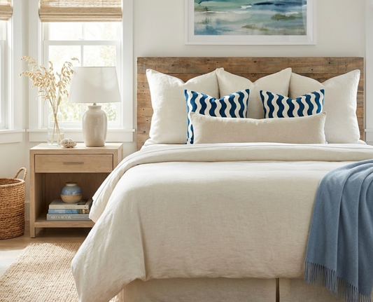 Wave Velvet Pillow Cover in Navy Blue