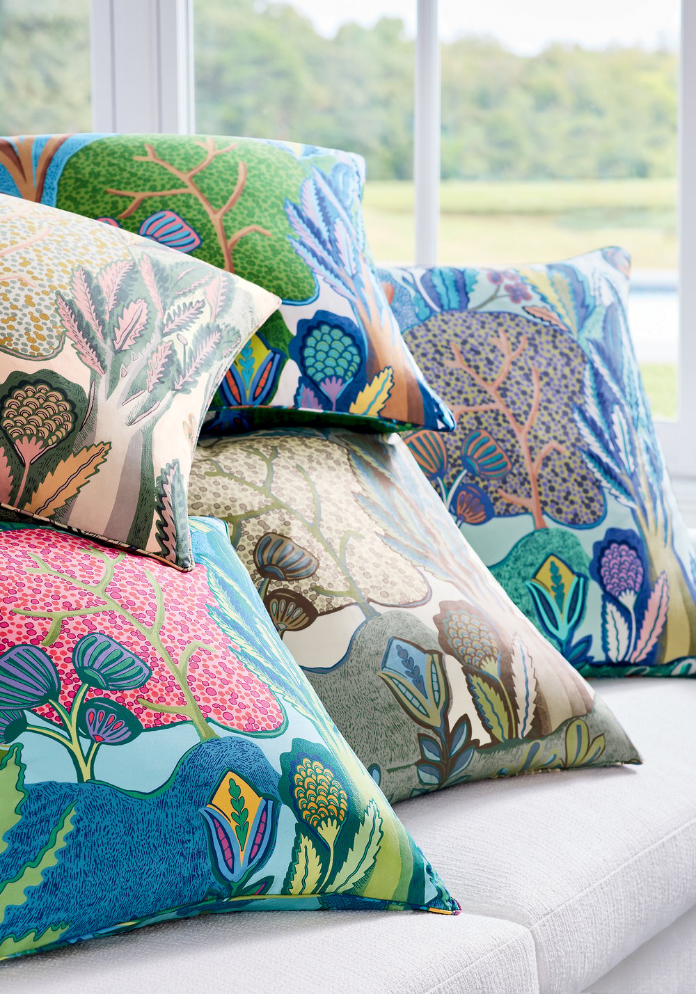 Albero Pillow Cover in Sage and Beige