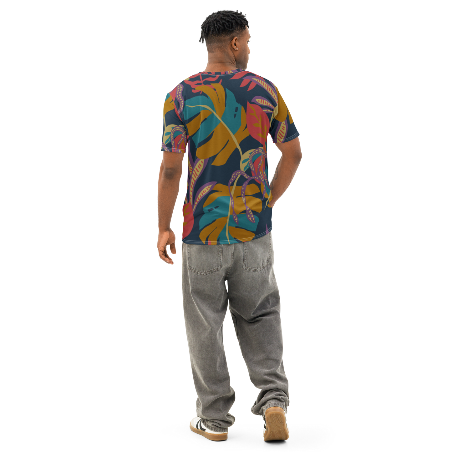Men’s cotton crew neck t-shirt — Jungle Tropical Edition