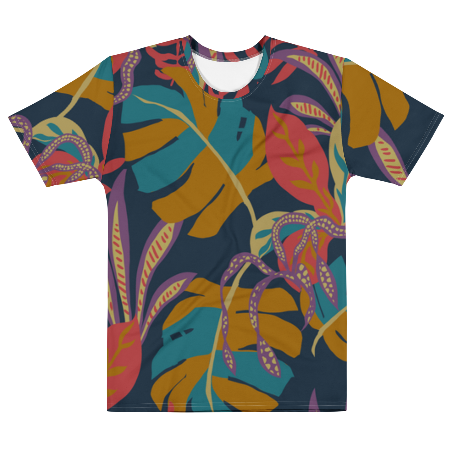 Men’s cotton crew neck t-shirt — Jungle Tropical Edition