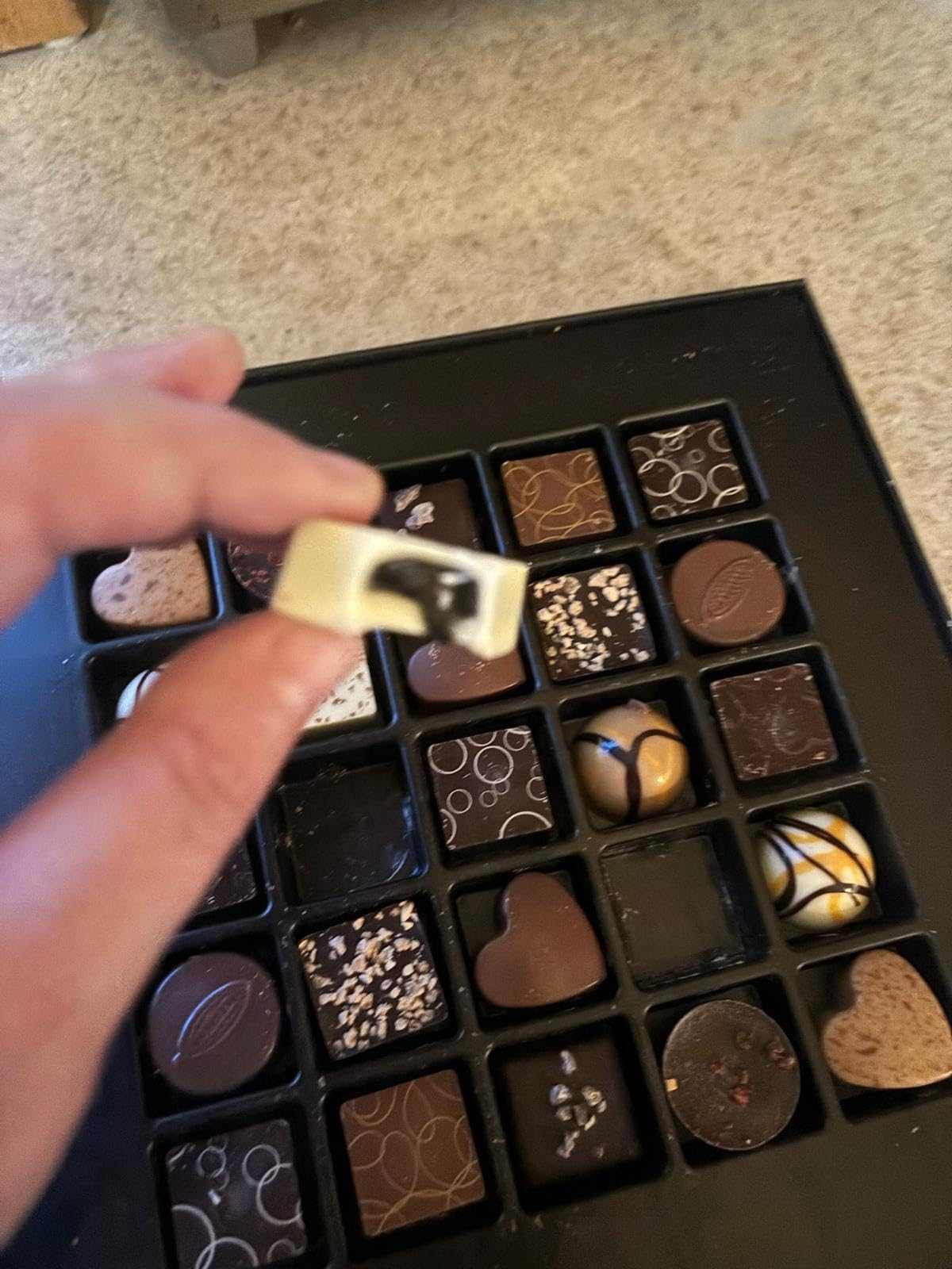 Andy Anand Belgian Chocolate Truffles Gift Box – Gourmet Bonbon Ganache Assortment (25 Pcs, 7.8 oz) Made with 60% Chocolate (Cocoa Butter)