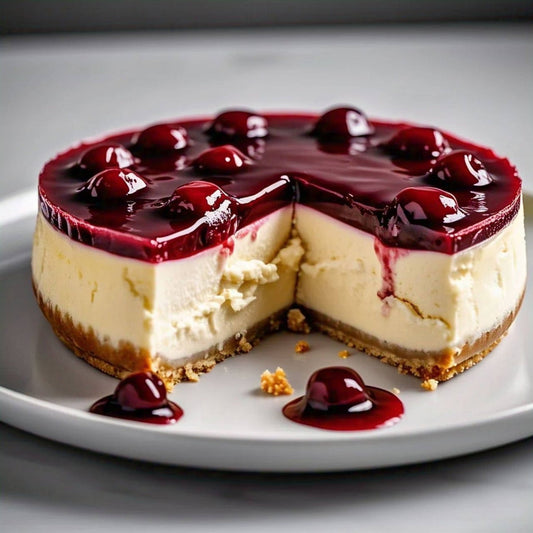 Andy Anand Delicious Cherry Cake 9" - Made in traditional way - Hand Decorated Birthday Cakes For Delivery - Bursting with Flavor and Irresistible Taste - 2.9 lbs