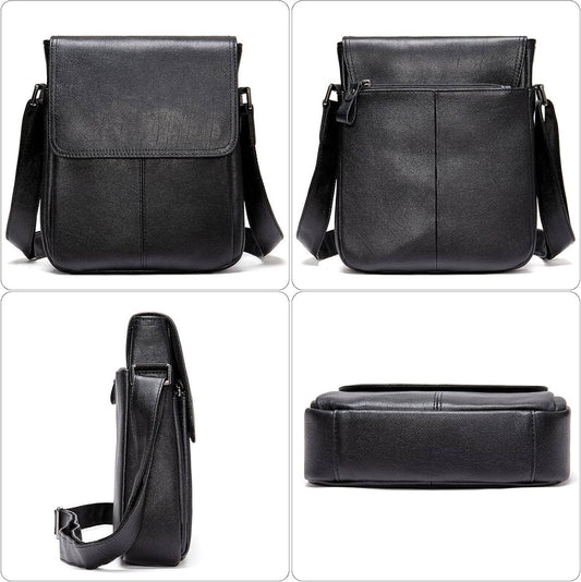 Leather Crossbody Messenger Bag – Polished & Functional