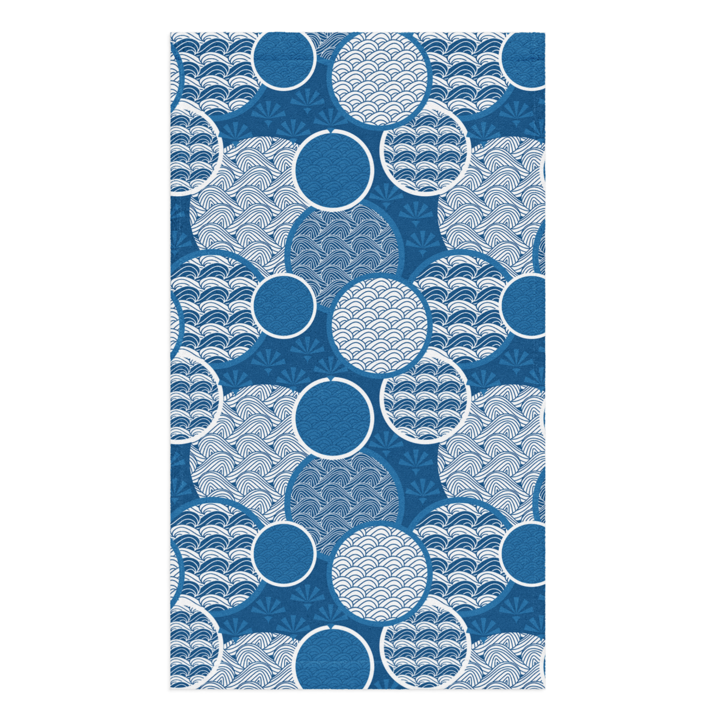 Blue Geometric - Hand towel
