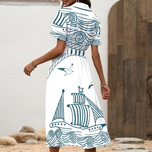 Women's Shirt Dress - Ship's Ahoy