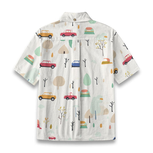 Kid's Shirt With Pocket - "Car Tree"