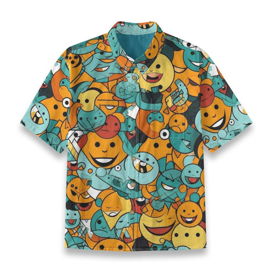 Kid's Shirt With Pocket - Smiling Faces