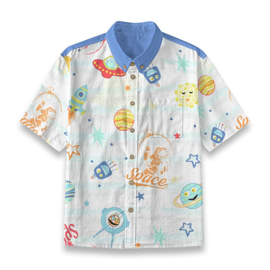 Kid's Shirt With Pocket - "Outer Space"