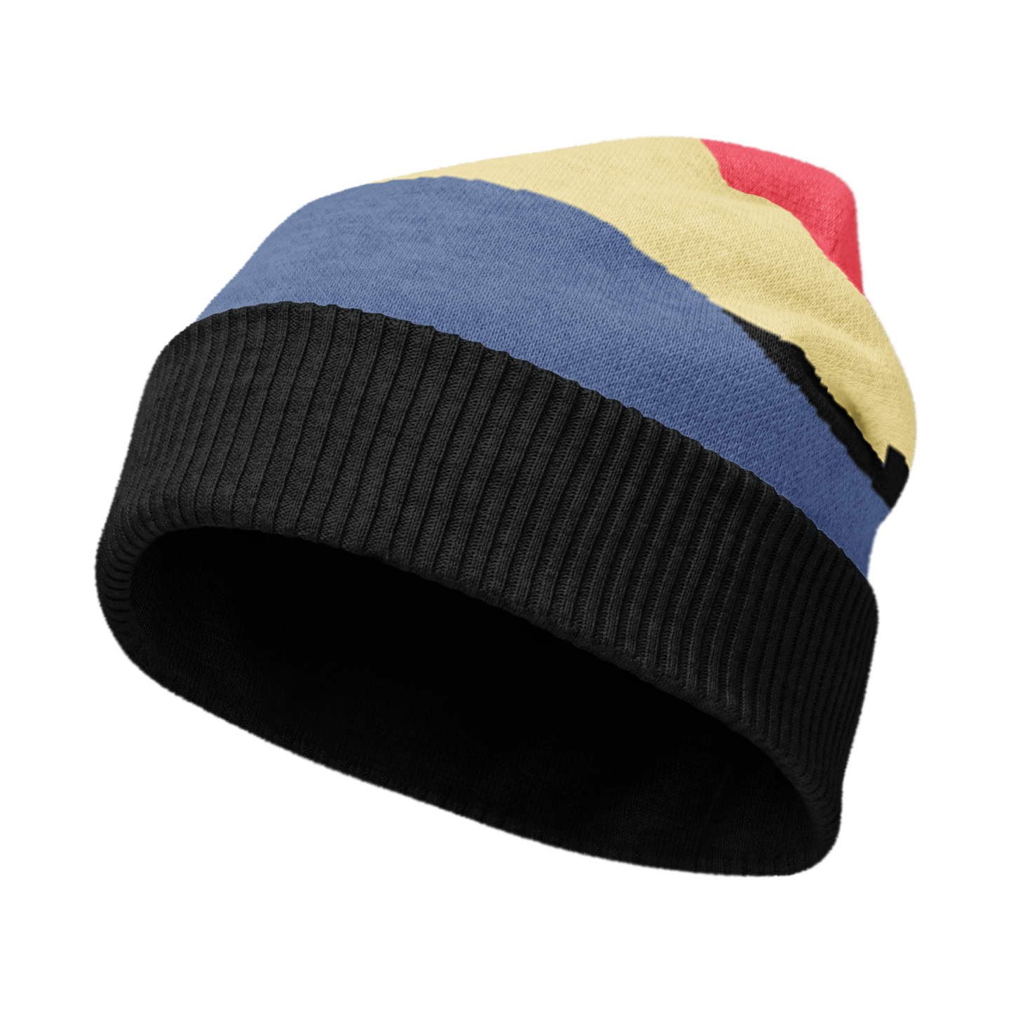 Relaxed fit knitted crew neck sweater - Stripe Thunder