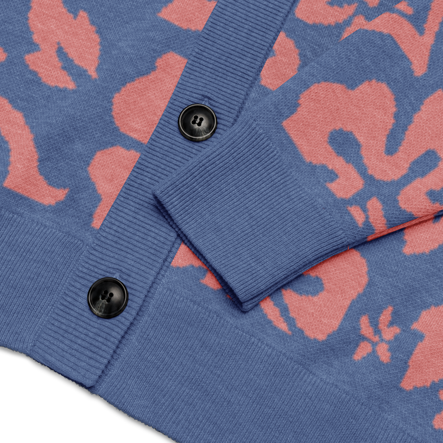 Knitted cardigan - Blue Pink Hawaiian Tropic