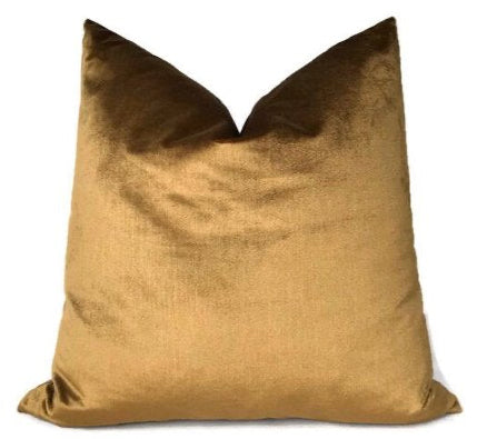 Venetian Silk Velvet Pillow Cover in Mink