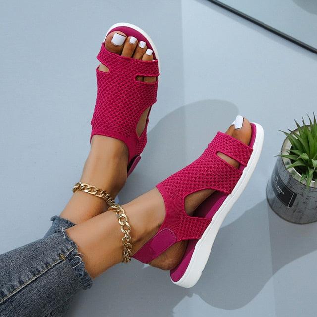 Women’s Dressy Casual Summer Sandals — Sleek Slip-On Square-Toe Style (Multiple colors)