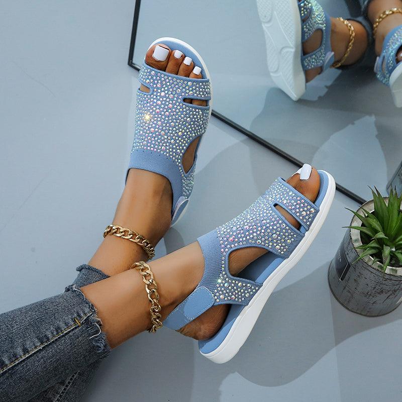 Women’s Dressy Casual Summer Sandals — Sleek Slip-On Square-Toe Style (Multiple colors)