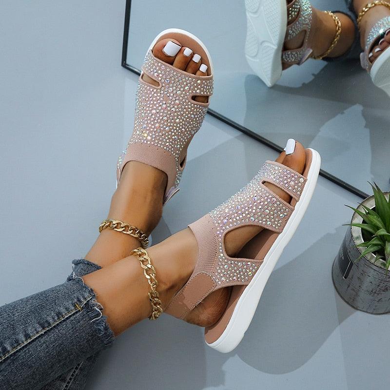 Women’s Dressy Casual Summer Sandals — Sleek Slip-On Square-Toe Style (Multiple colors)
