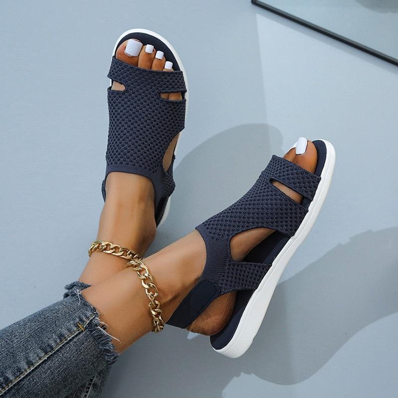 Women’s Dressy Casual Summer Sandals — Sleek Slip-On Square-Toe Style (Multiple colors)