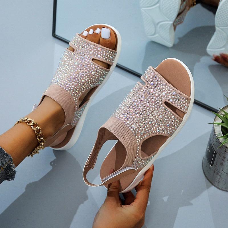 Women’s Dressy Casual Summer Sandals — Sleek Slip-On Square-Toe Style (Multiple colors)